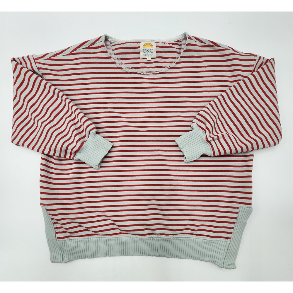 WOMENS C&C CALIFORNIA RED STRIPED‎ SWEATSHIRT XL